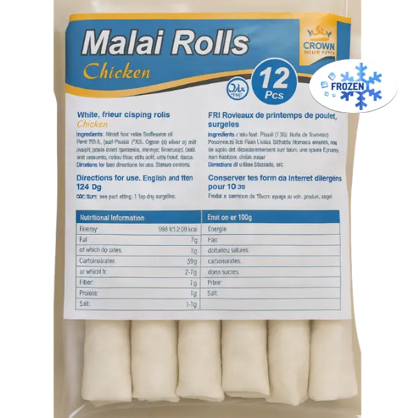 Crown Malai Chicken Rolls – 600 g (12 Pcs)