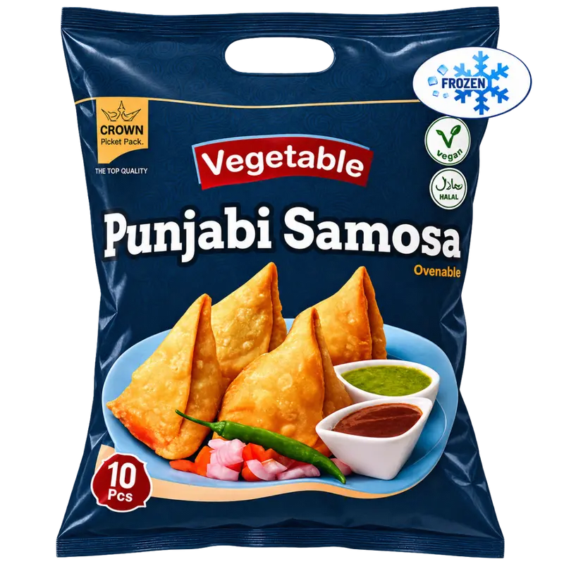 Crown Punjabi Samosa Vegetable Ovenable - 800 g
