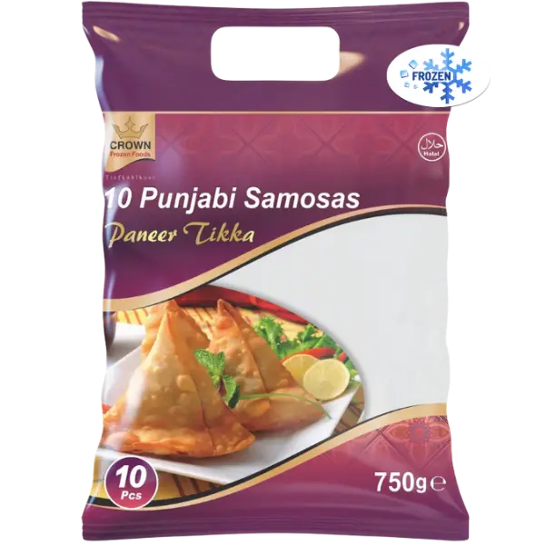 Crown Punjabi Samosas Paneer Tikka - 750 g (10 Pcs)