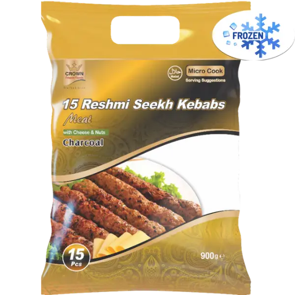 Crown Reshmi Meat Seekh Kebab - 900 g