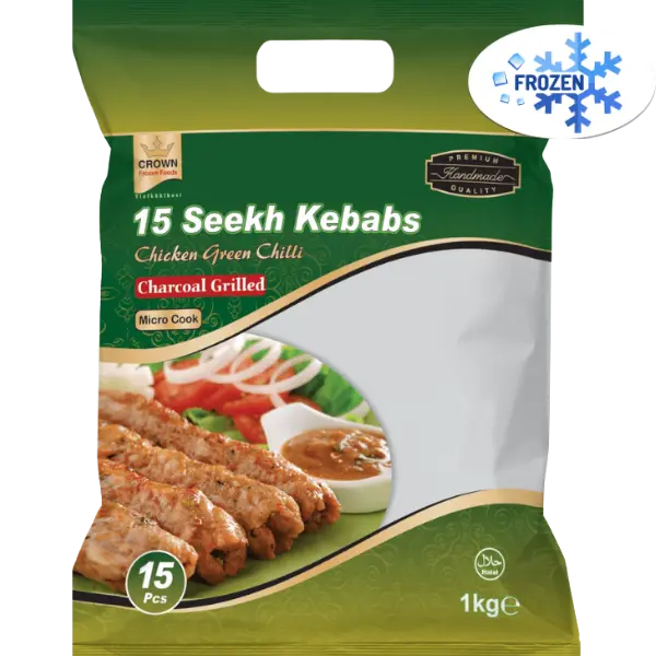 Crown Seekh Kebab Green Chilli Chicken - 1 Kg
