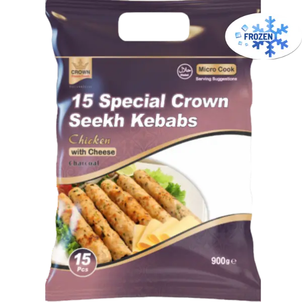 Crown Special Seekh Kebab Chicken With Cheese - 900 g