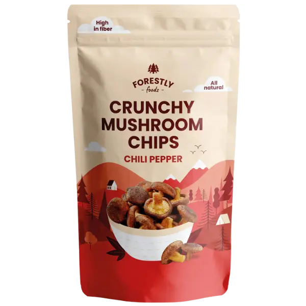 Crunchy Mushroom Chips Chili Pepper – 50 g