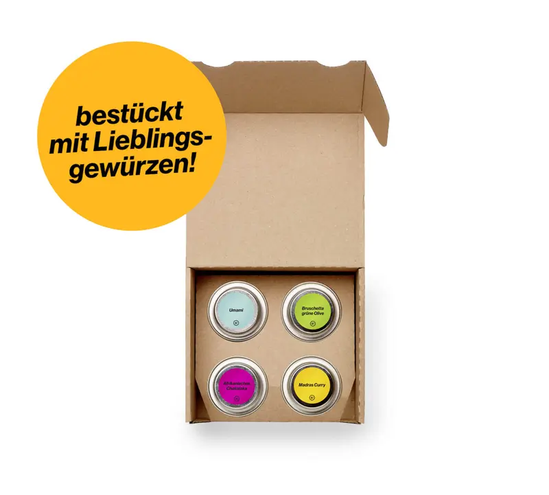 Four you | Gewürze Set | für 4er Geschenkbox | bestückt