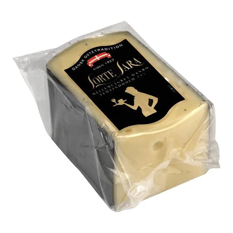 Dansk Ostetradition Sorte Sara 25% - Black Sara Danish Cheese appr. 500g