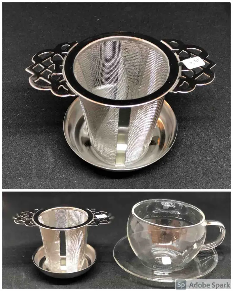 Dauer-Teefilter mit Ablage