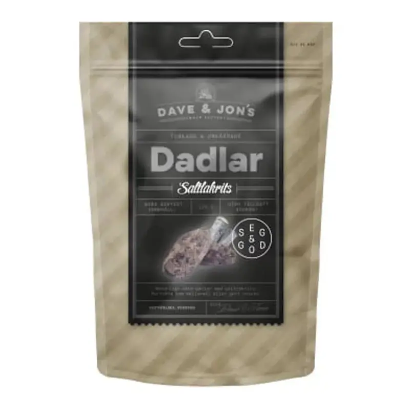DAVE & JON'S Dadlar Saltlakrits - Dates Salted licorice - 125 g