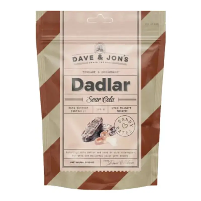 DAVE & JON'S Dadlar Sour Cola - Dates Sour Cola - 125 g