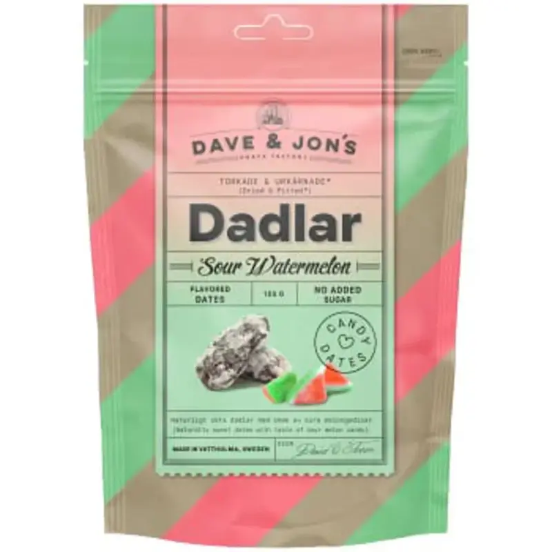DAVE & JON'S Dadlar Sour Watermelon - Dates Sour Watermelon - 125 g