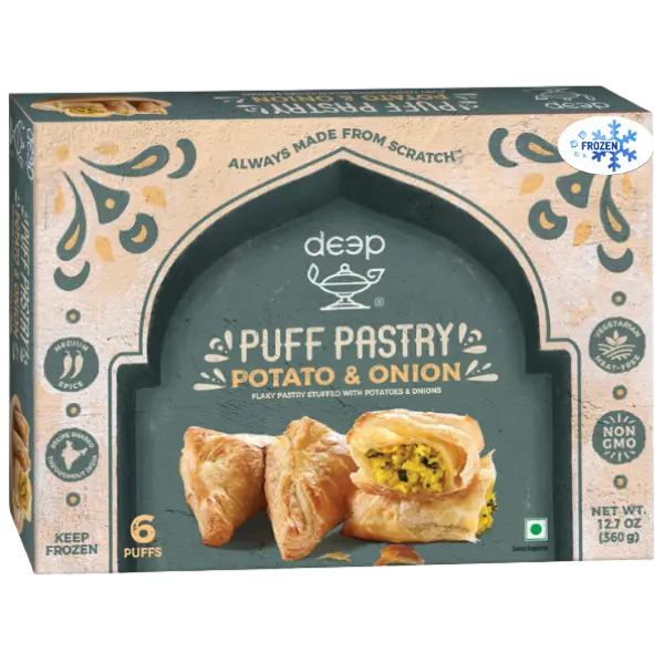 Deep Puff Pastry Potato & Onion – 360 g (6 Puffs)
