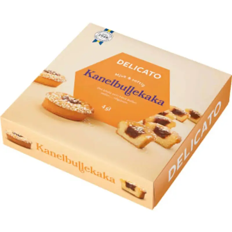 Delicato Kanelbullekaka - Cinnamon bun cookie 4-p - 200g