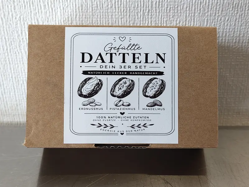 diiszwii – 3er Set Gefüllte Medjool Datteln mit Bean-to-Bar Schokolade
