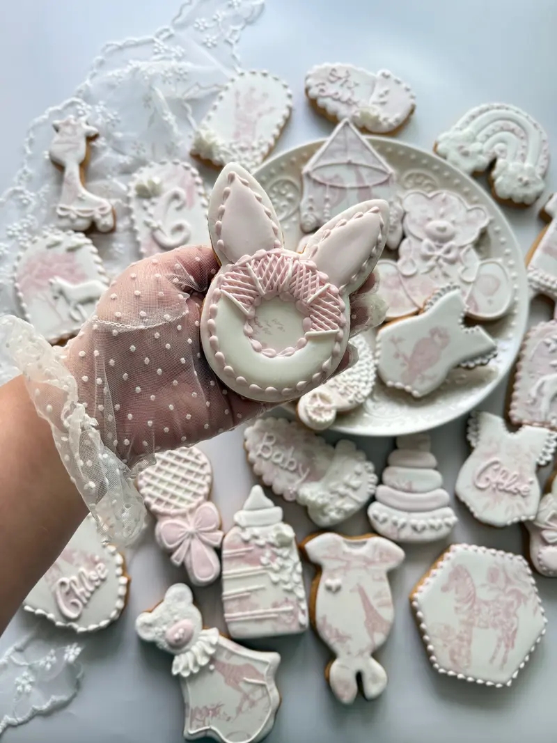 DIOR Baby-Shower-Set aus 10 Cookies