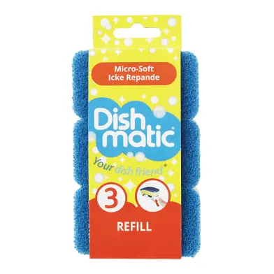 Dishmatic Diskborstar Refill Blue - Dish brushes Refill - 3 pieces