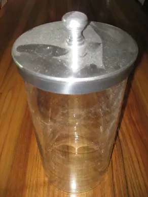 Dose Glas Silberdeckel 35cm