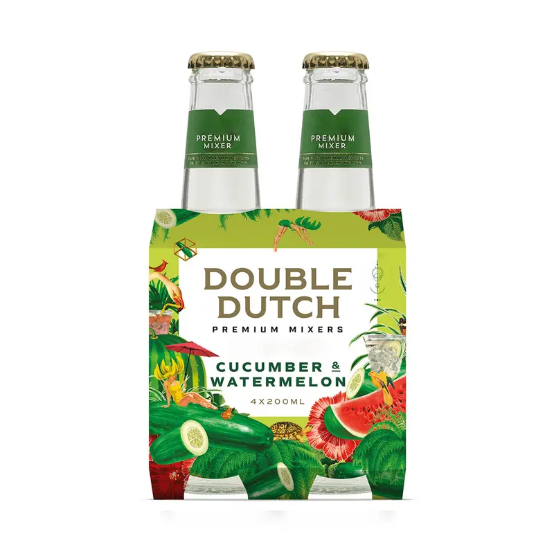 Double Dutch Drinks Cucumber & Watermelon - 4x200ml