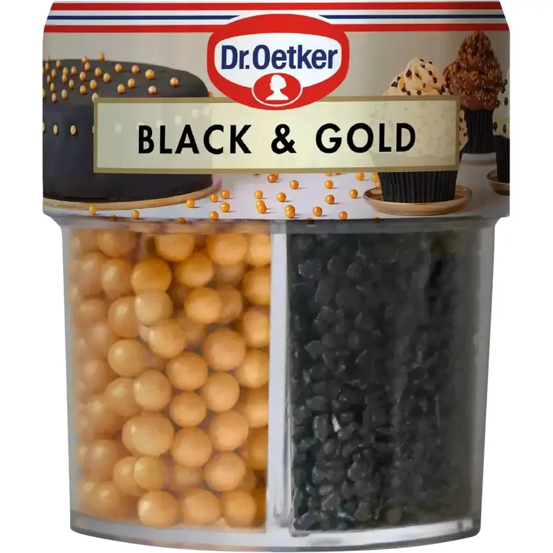 Dr Oetker Black & Gold Strössel - Sprinkles 78g