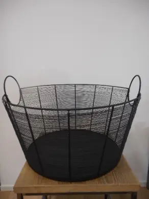 Drahtkorb schwarz D 55cm