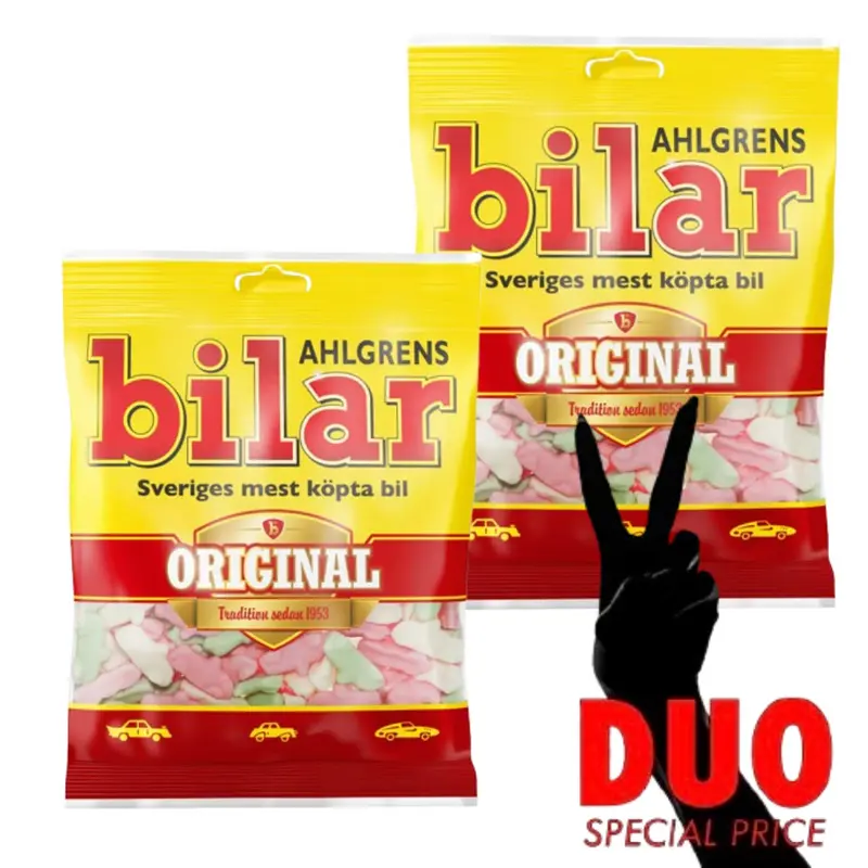 DUO Ahlgrens Bilar Original - Fruity Marshmallows 160 g X 2