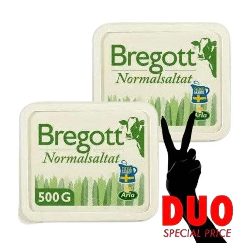 DUO Bregott Normalsaltat - Butter 500g X 2