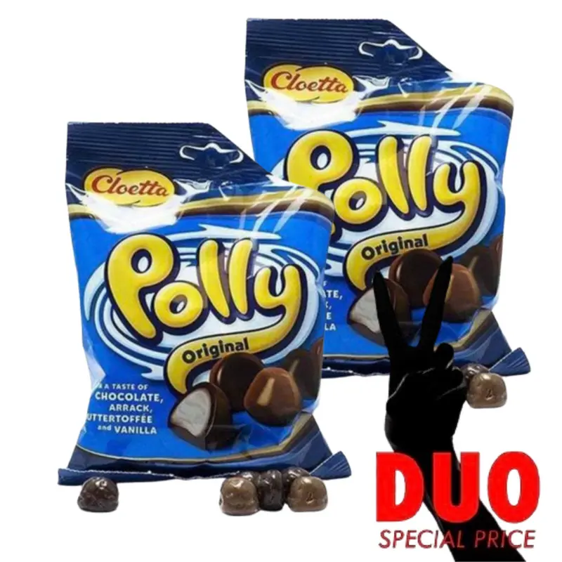 DUO Cloetta Polly BLUE Original - Butterscotch with Chocolate 200 g X 2