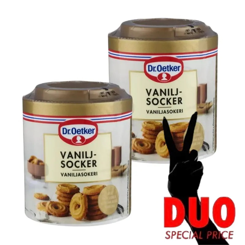 DUO Dr Oetker Vaniljsocker - Vanilla Sugar 160g X 2