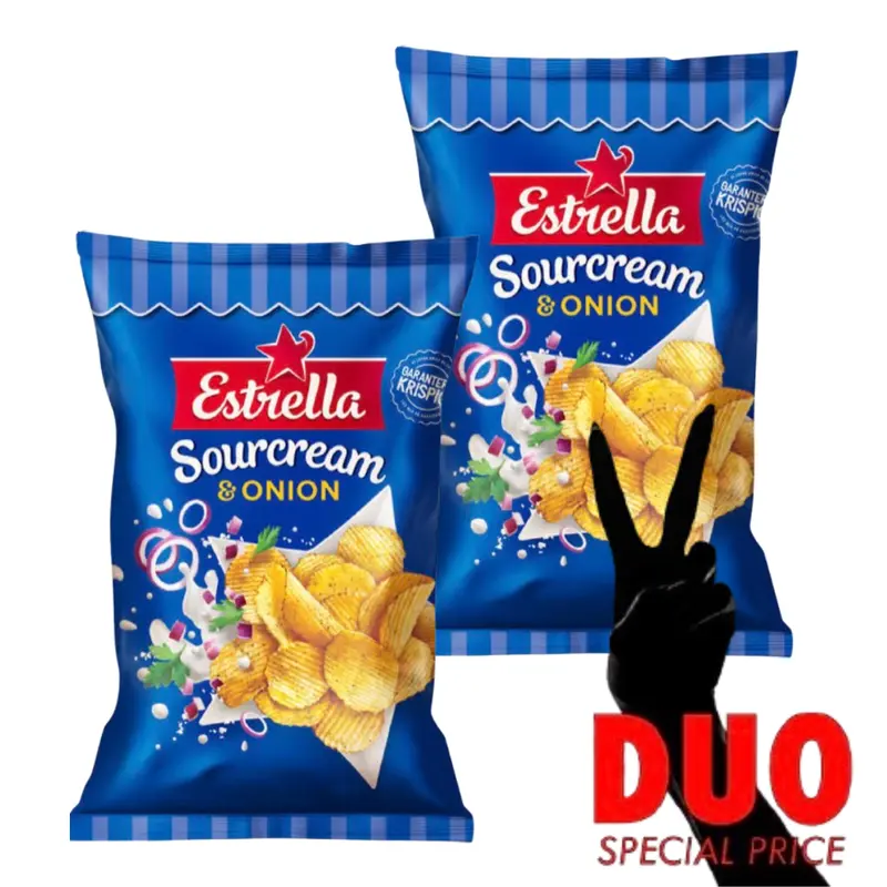 DUO Estrella Sourcream & Onion Crisps 275 g X 2