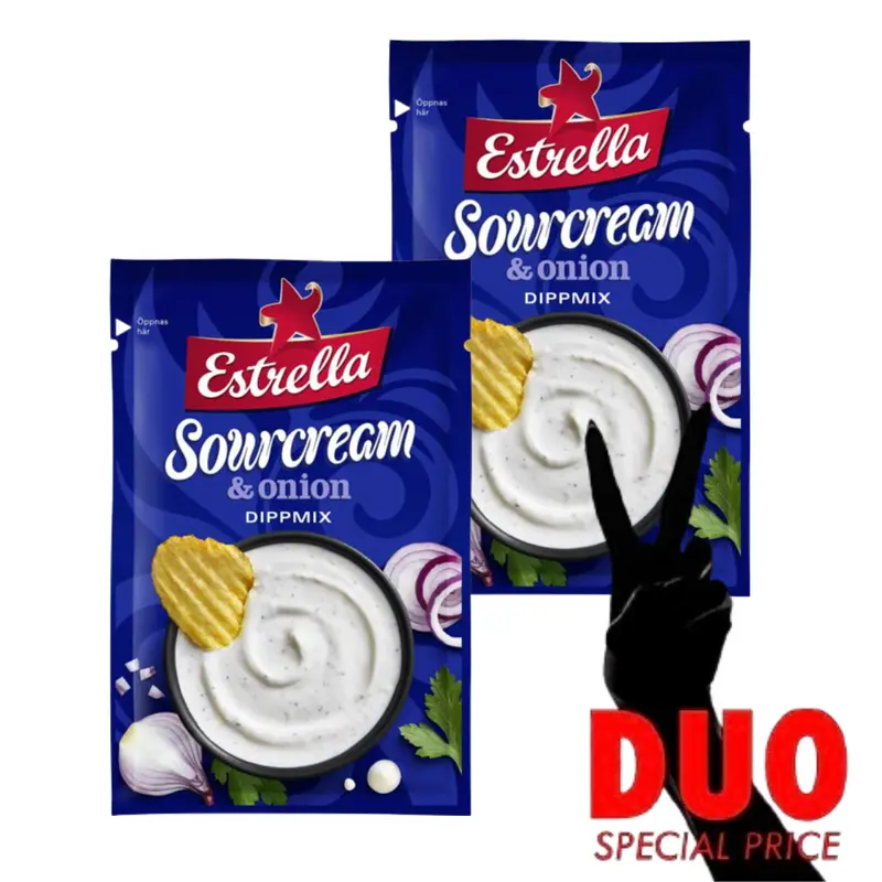 DUO Estrella Sourcream & Onion Dip Mix 24g X 2