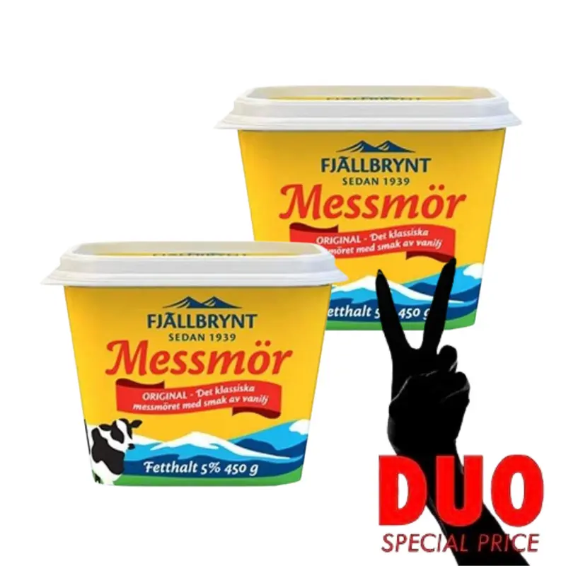 DUO Fjällbrynt Orginal Messmör 5% - Whey Cheese 450 g X 2