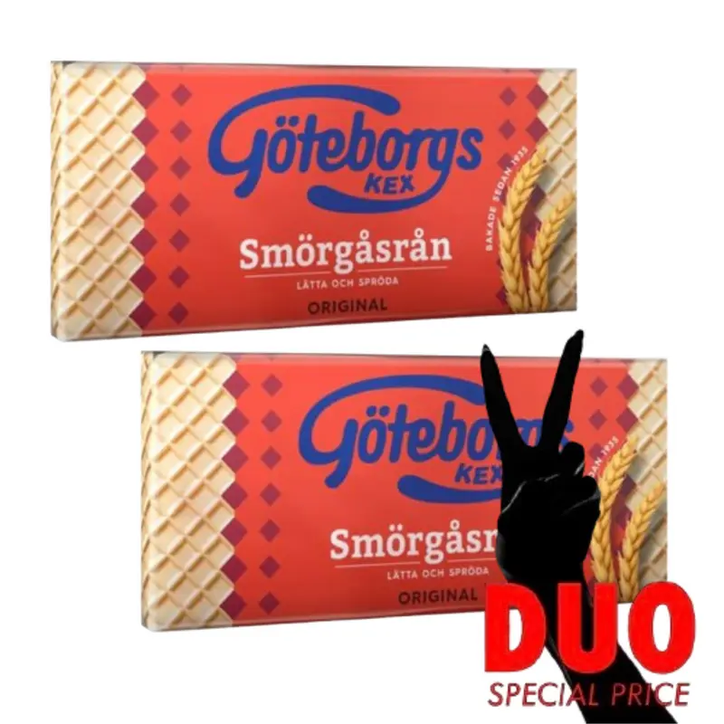DUO Göteborgs Kex Smörgåsrån- Wheat Wafers 170 g X 2