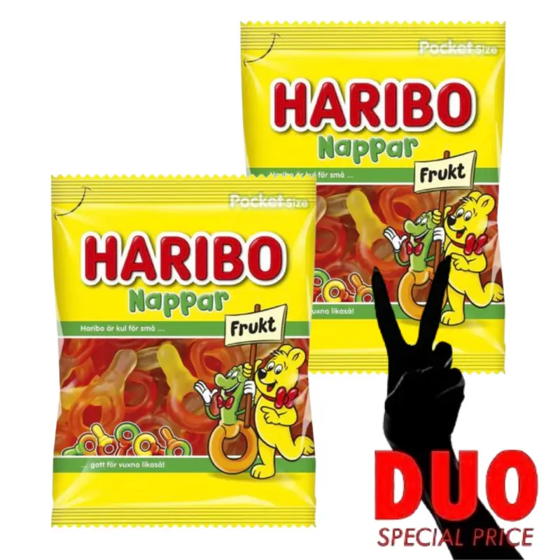 DUO Haribo Nappar - Jelly Sweet Mix 80 g X 2