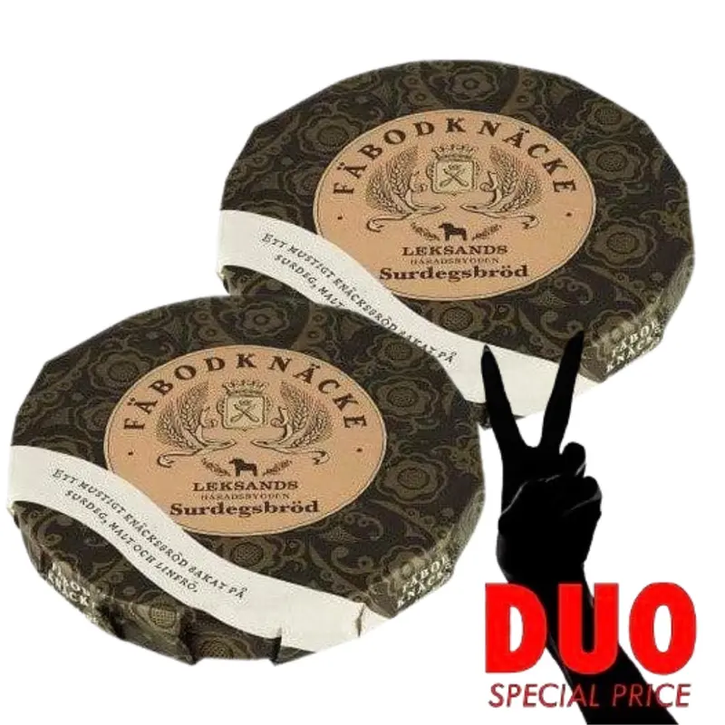 DUO Leksands Fäbodknäcke - Crisp Bread Sourdough 730 g X 2