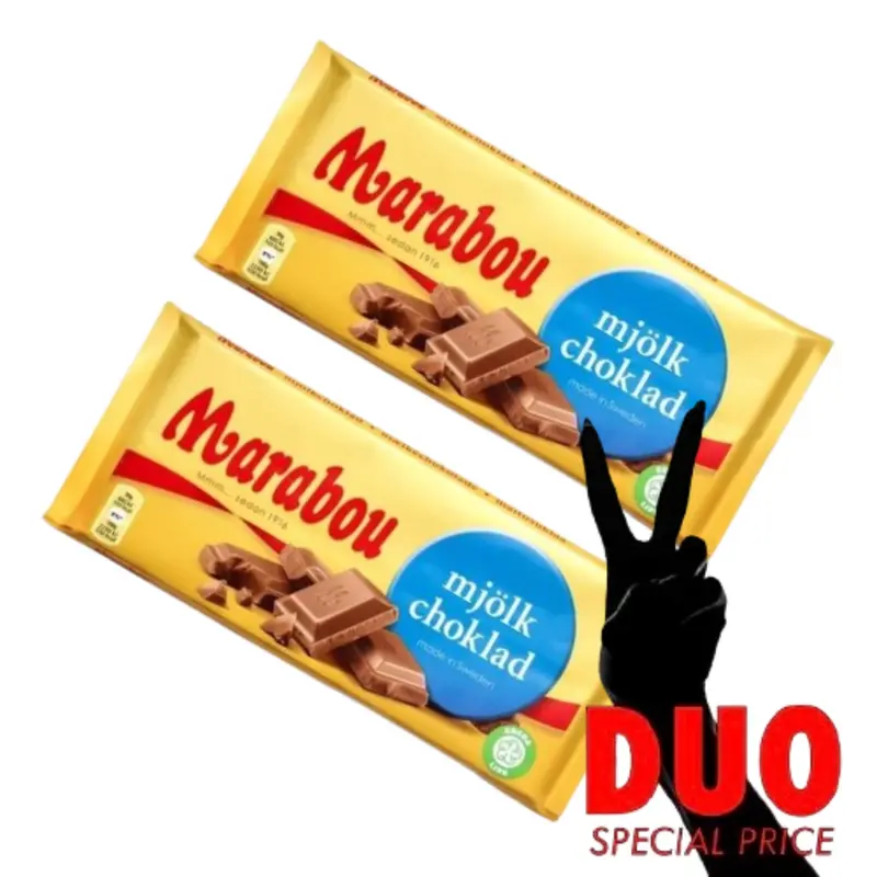 DUO Marabou Mjölkchoklad - Milk Chocolate 160 gr X 2