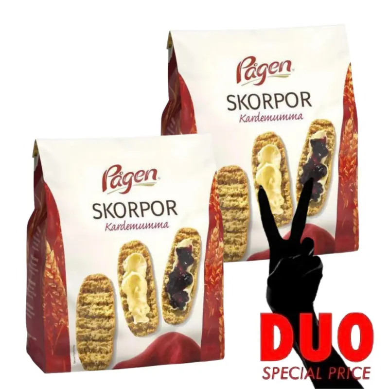 DUO Pågen Kardemumma Skorpor - Cardamom Crisprolls 240g X 2