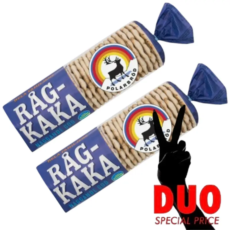 DUO Polarbröd Rågkaka - Soft Rye Flatbread 900g X 2