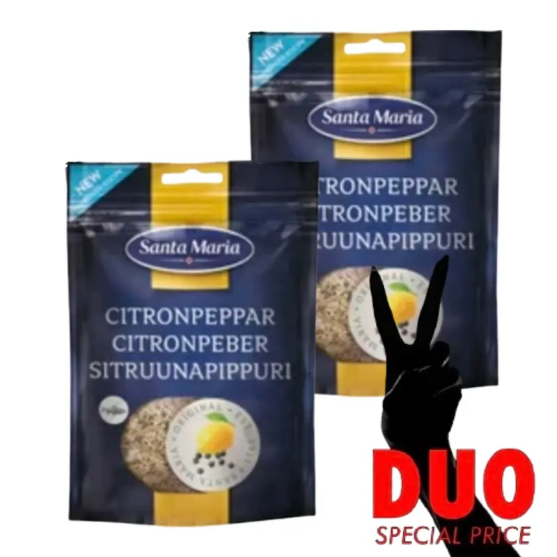 DUO Santa Maria Citronpeppar - Lemon Pepper 70g X 2
