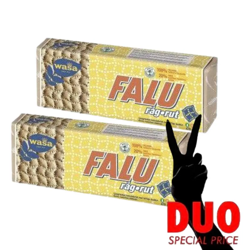 DUO Wasa Falu Rågrut - Rye Crisp Bread 470 g X 2