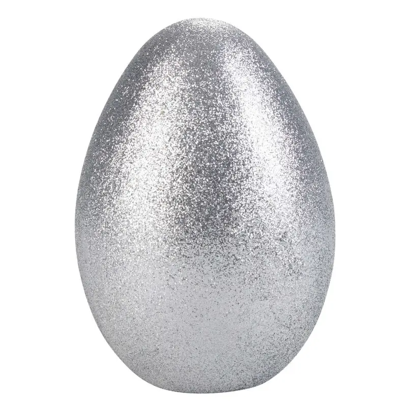 Ei silber glimmer H 20cm