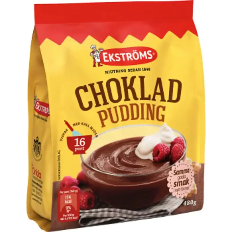Ekströms Chokladpudding - Chocolate Pudding Powder 480g 16 portions