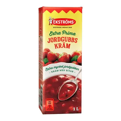 Ekströms Extra Prima Jordgubbskräm - Strawberry cream 1 l
