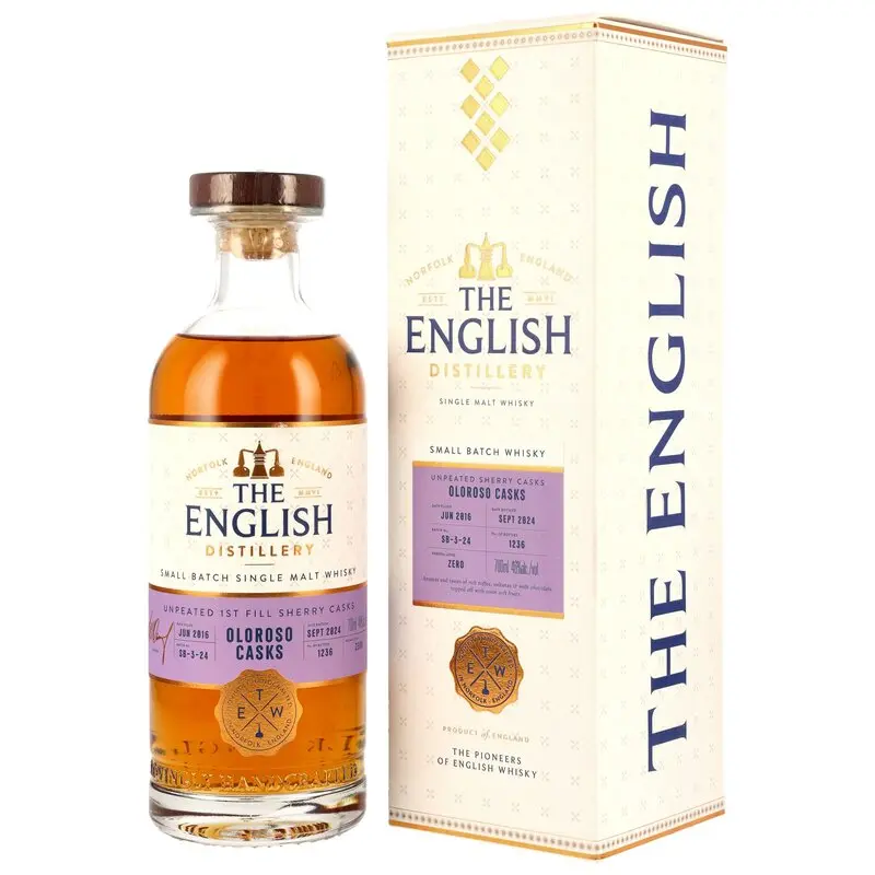 English Whisky Co. 2016/2024 - 8 y.o. - 1st Fill Oloroso Casks - Small Batch