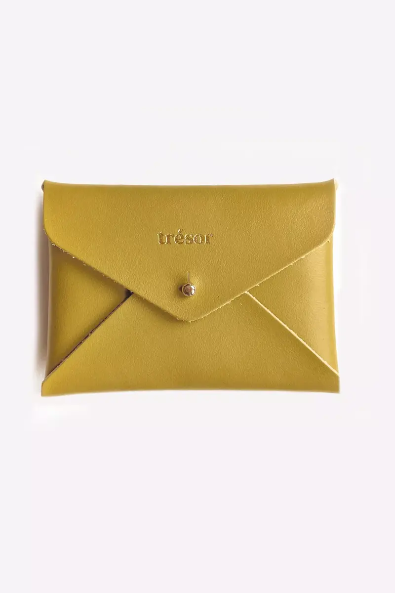Enveloppe carte jaune "trésor"