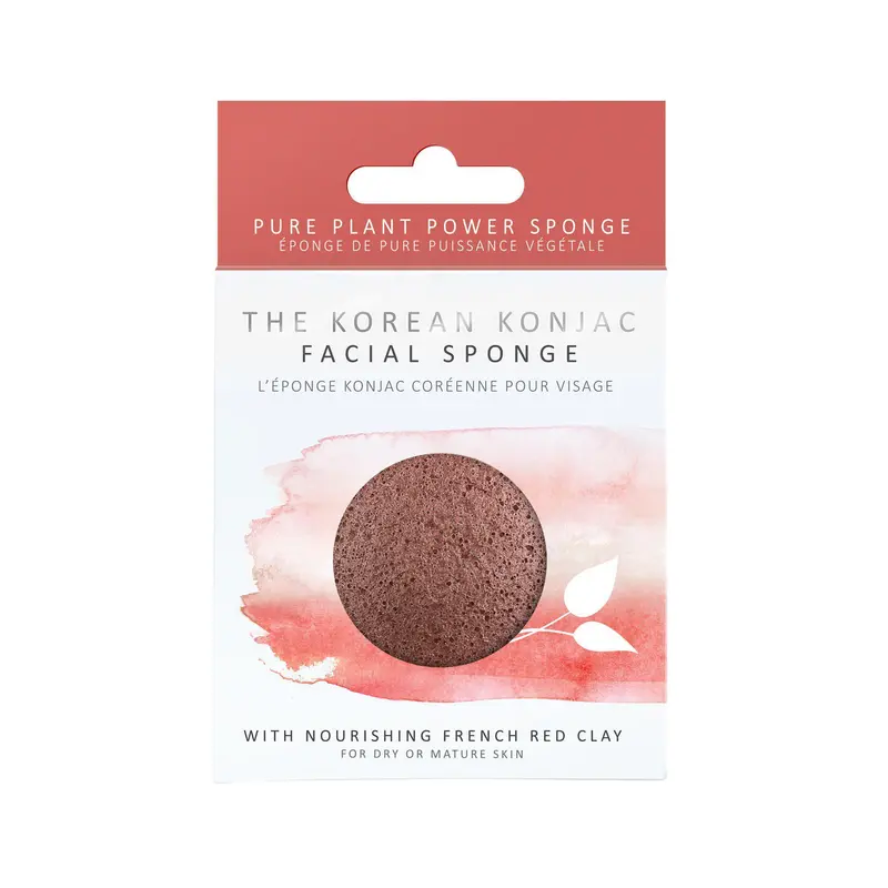 Éponge Konjac Argile Rouge