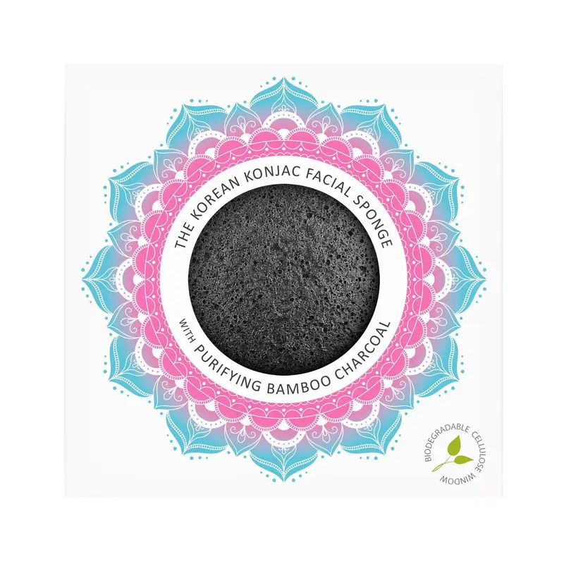 Éponge Konjac Charbon de Bambou