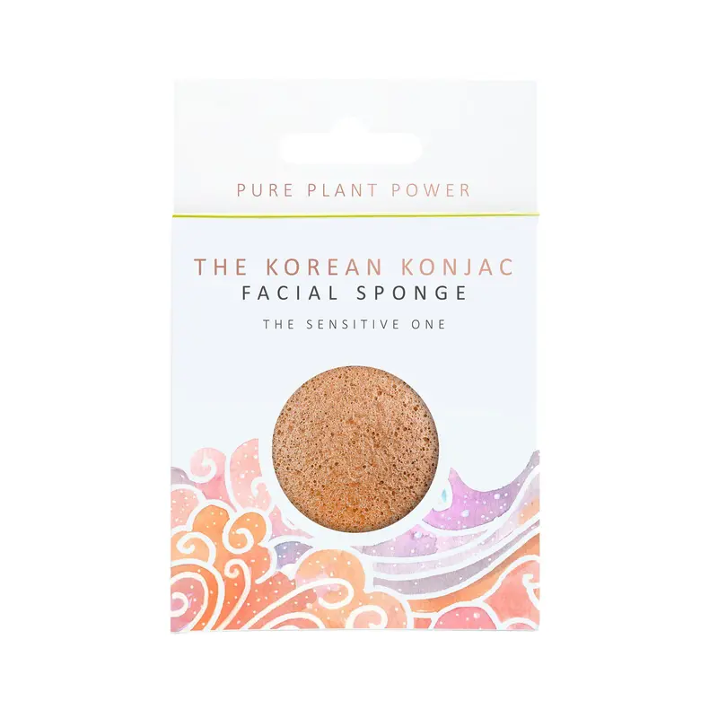Éponge Konjac The Sensitive One – Camomille et Argile Rose