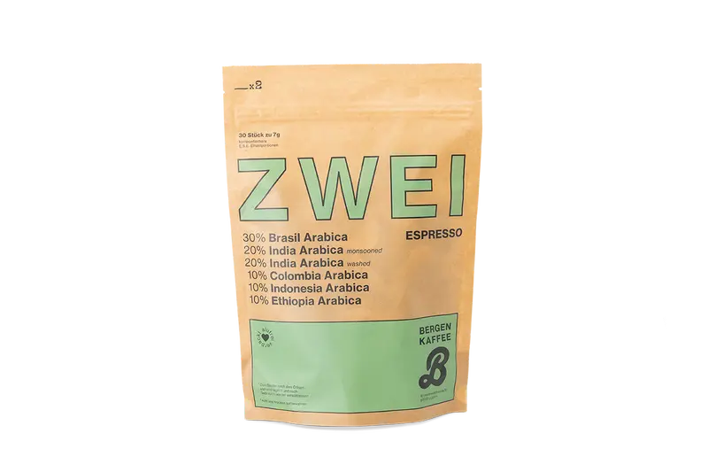 ESPRESSO Bergen Kaffee ZWEI E.S.E. Kaffeeportionen 44mm