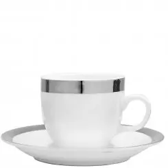 Espressotasse Platinum mit Unterteller