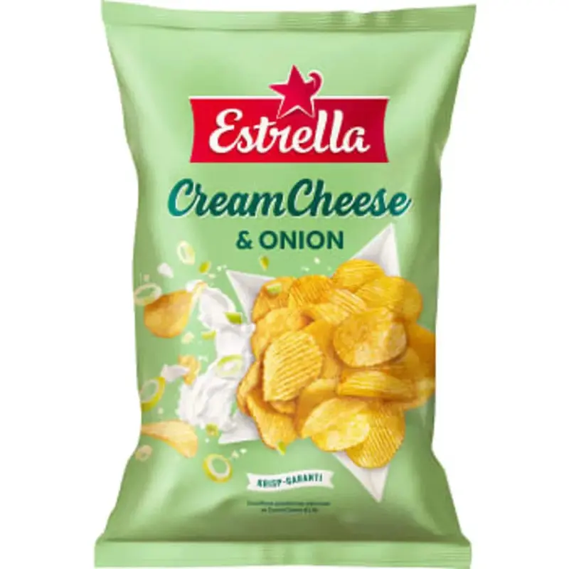 Estrella Chips Cream Cheese & Onion  - Cheese Snacks  - 275 g