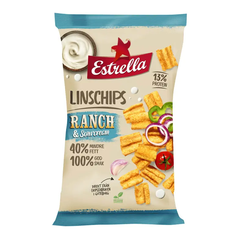 Estrella Linschips Ranch & Sourcream - Lentil Crisps 110g