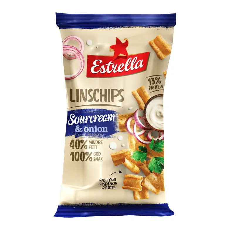Estrella Linschips Sourcream & Onion - Lentil Crisps 110g
